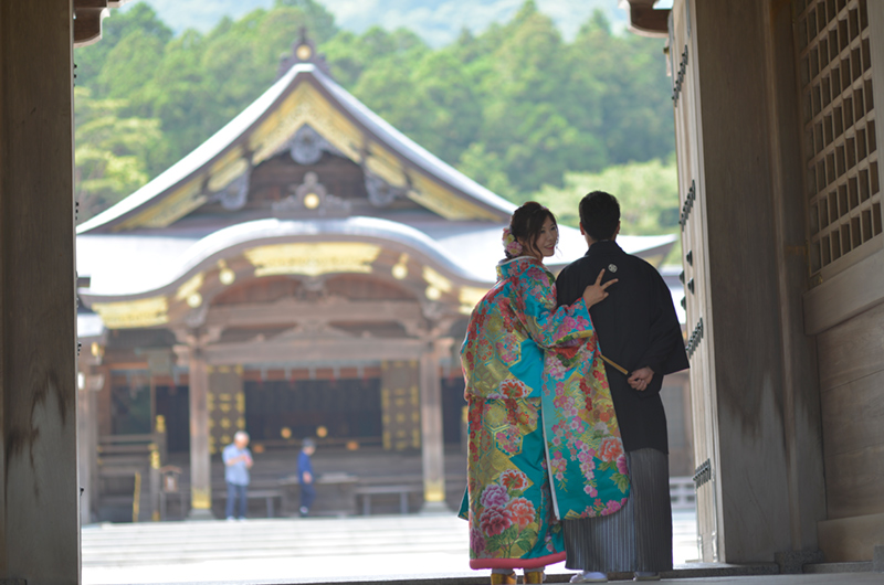弥彦神社での結婚式